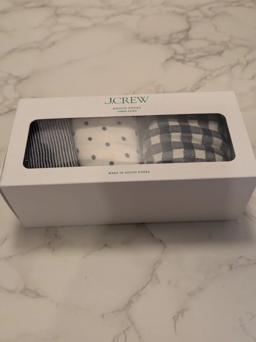 J.Crew Tartan bootie Socks three-pack